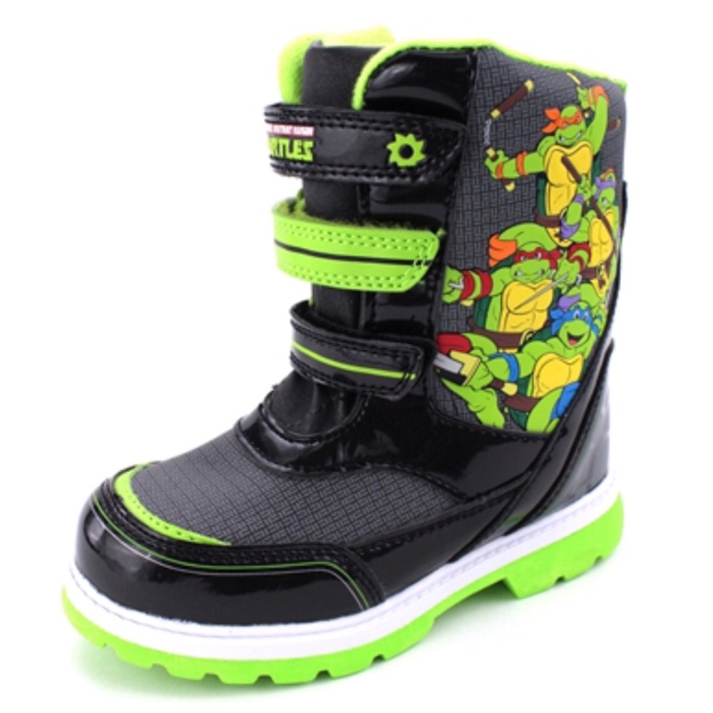 TMNT Ninja Turtles Kids Winter Snow Boots